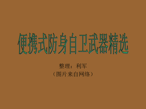便携式自卫武器汇总