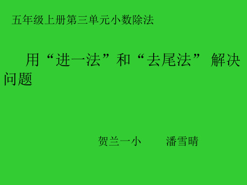 用“进一法”和“去尾法”解决问题PPT课件
