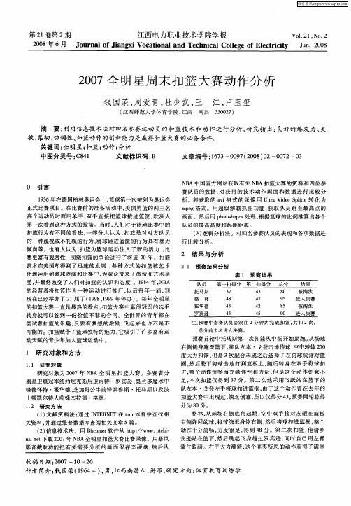 2007全明星周末扣篮大赛动作分析