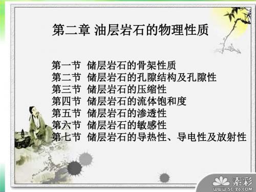 提高采收率    第二章+油层岩石的物理性质