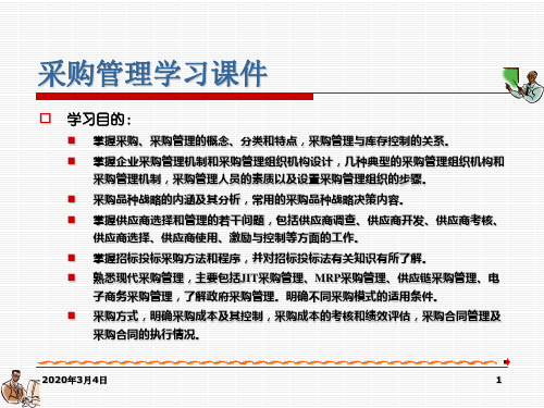 采购部培训课件