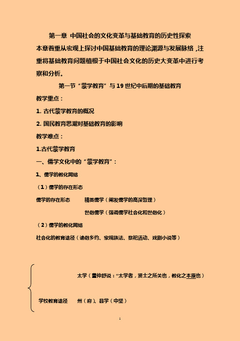 第一节蒙学教育