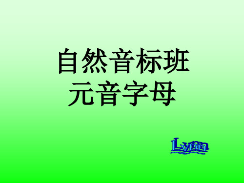 拼音英语课件：元音字母的拼音