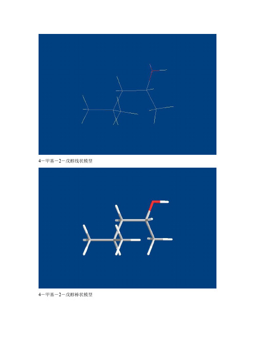 分子模型图,4-甲基-2-戊醇,十二丙氨酸醇
