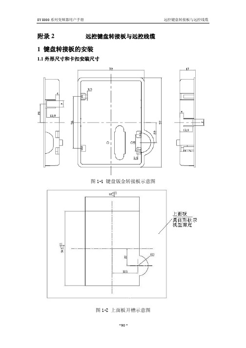 附录2远控键盘转接板与远控线缆