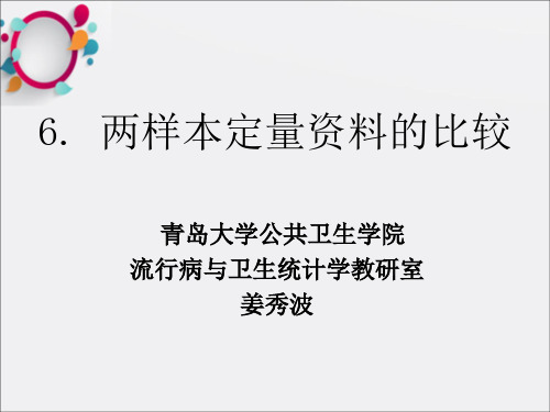 两样本定量资料的比较课件