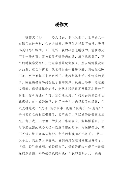 小学五年级作文：暖作文