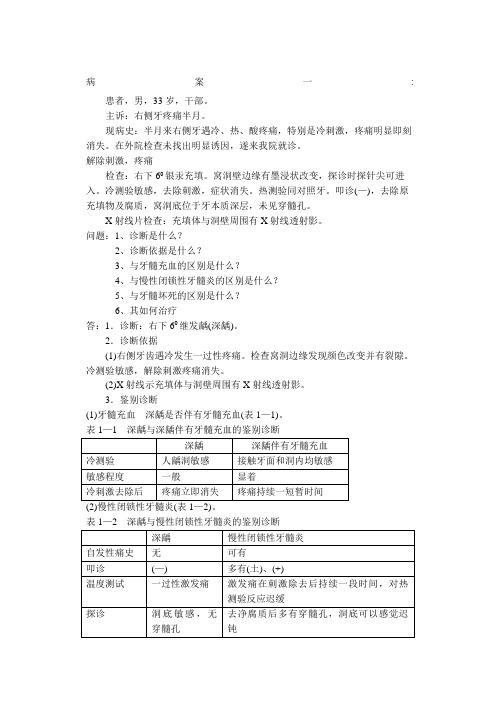 口腔医学修复病例分析