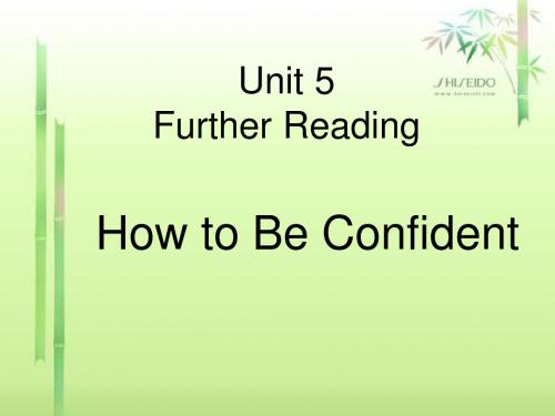 unit 5 Gaining Confidence further reading