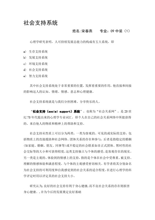 三生 社会支持系统