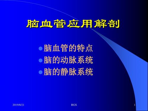 断层解剖脑血管1