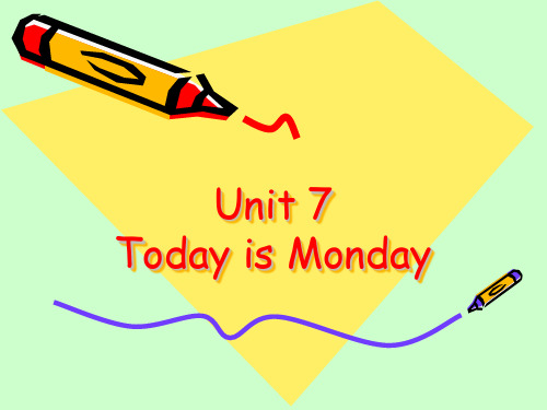 最新北师大版五年级下Unit7 Today is Monday 4课件