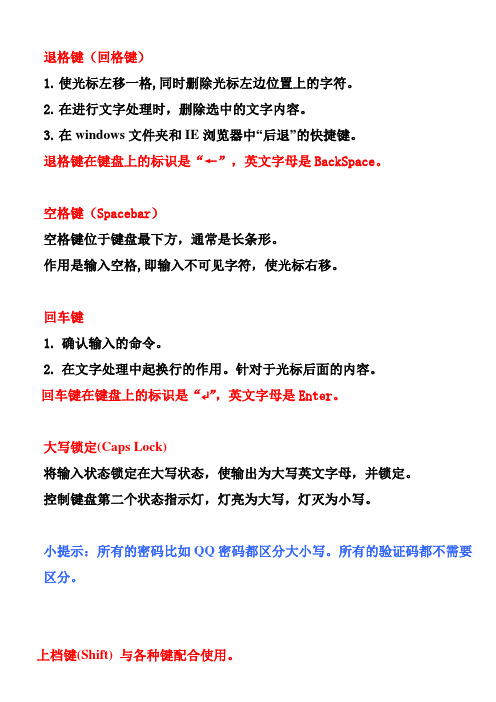 键盘按键详解(完整版)