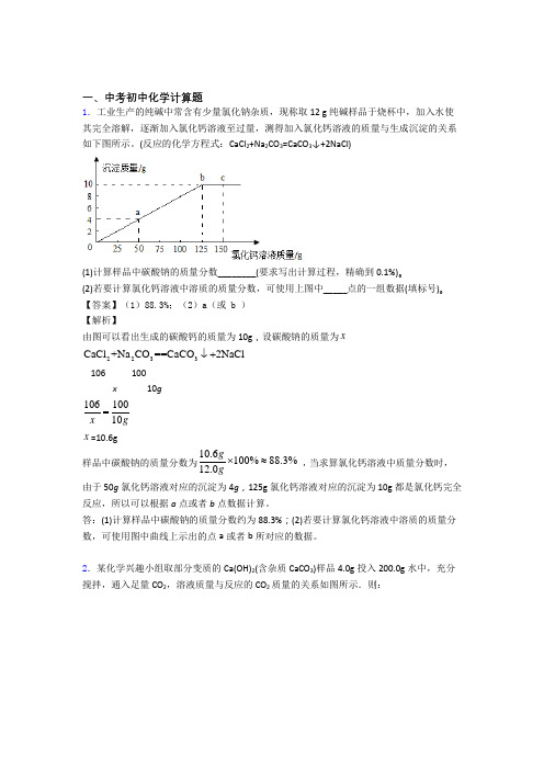 中考化学复习《计算题》专项综合练习含答案解析
