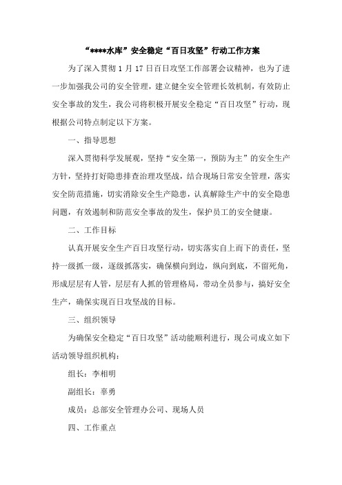 百日攻坚行动工作方案
