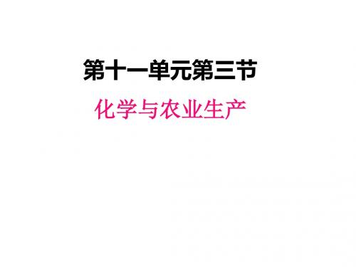 初中化学课件鲁教版九年级下册11.3 化学与农业生产