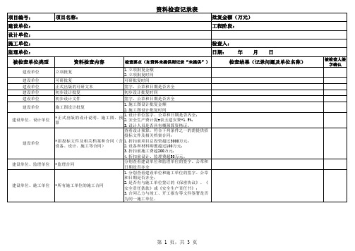 通信工程检查记录表(检查表格)