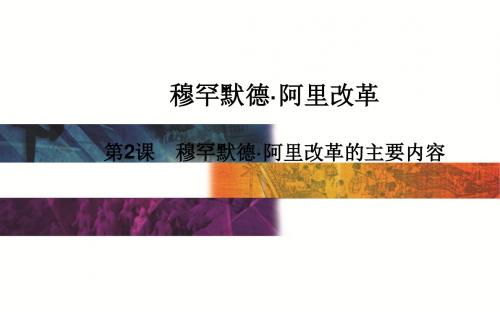 高二历史人教版课件第6单元 第2课 穆罕默德 阿里改革的主要内容