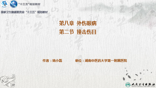 中医五官科学(第2版)PPT课件 第八章第二节 撞击伤目