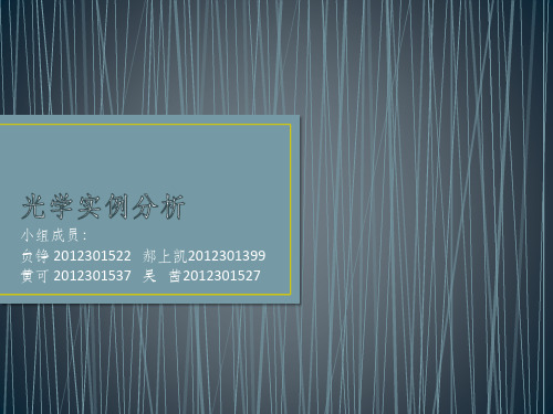 光学实例分析