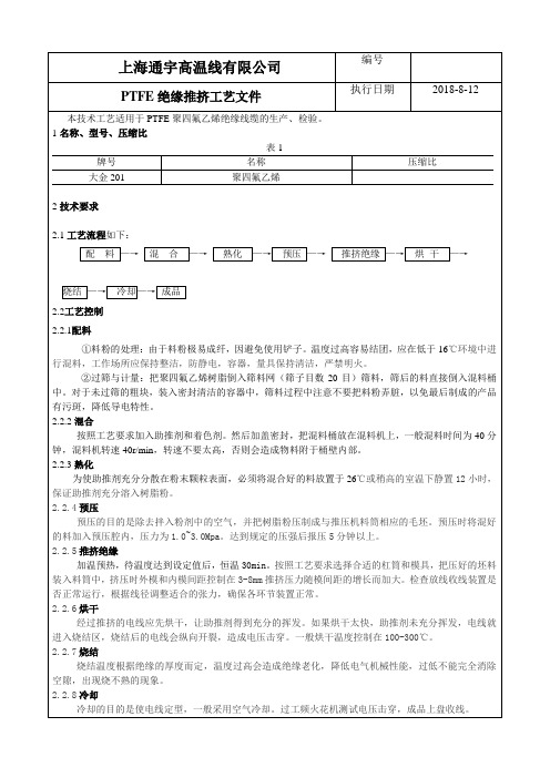 PTFE推挤工艺