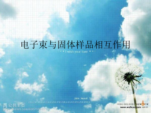 电子束与固体样品相互作用