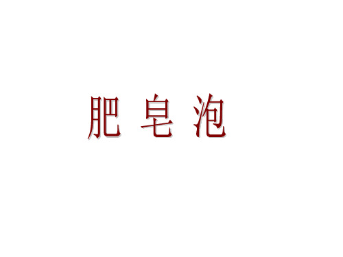 《肥皂泡》PPT教学课件
