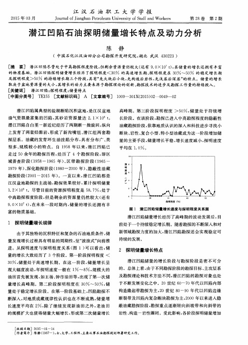 潜江凹陷石油探明储量增长特点及动力分析