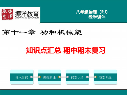 11.第十一章 功和机械能 知识点汇总 期中期末复习
