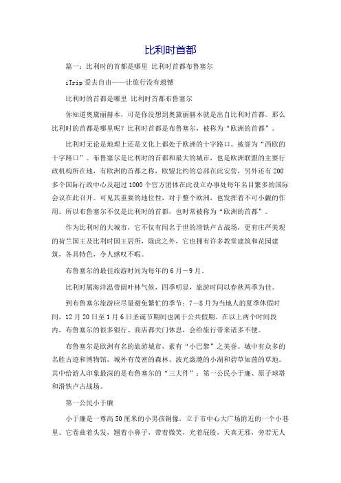 比利时首都