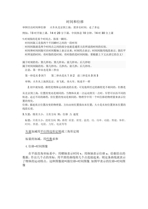 时间、位移