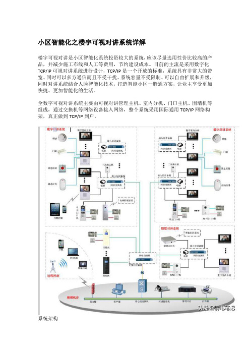 小区智能化之楼宇可视对讲系统详解