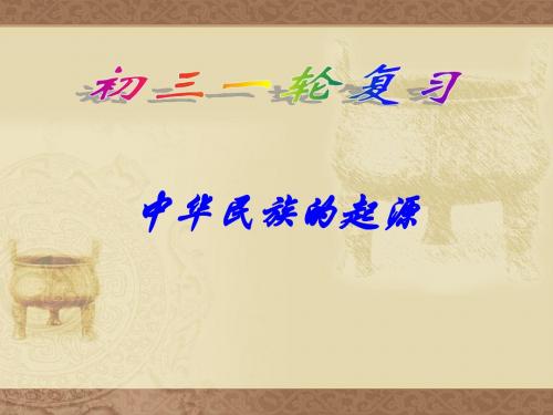 专题一 中华民族的起源