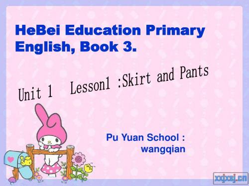 冀教版shirt  and pants 说课材料