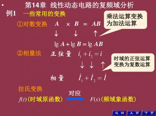 第14章线性动态电路的复频域分析