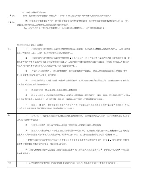 (完整word版)刑诉期间归纳