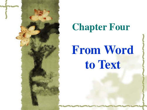 chapter 4 from word to text