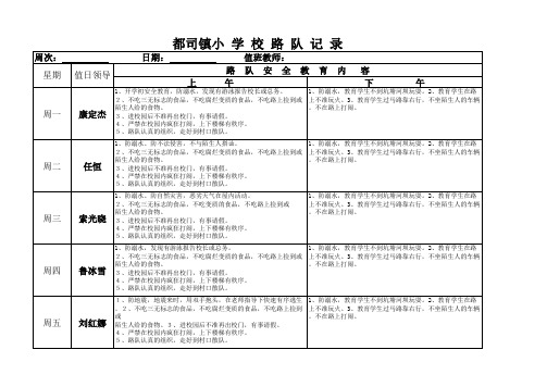 路队记录(有内容)(1)户张学校