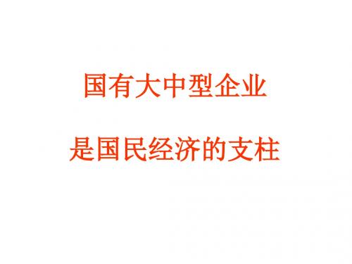 国有大中型企业是国民经济的支柱(1)(2019年9月)