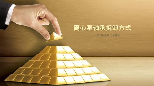 离心泵轴承拆卸方式