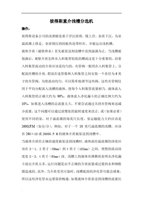 彼得斯重介浅槽分选机
