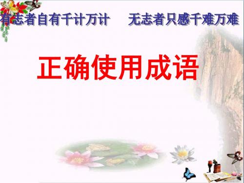 高考复习正确使用成语 PPT精品课件87