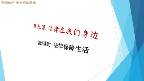 道德与法治七年级下册第九课法律在我们身边第二课时