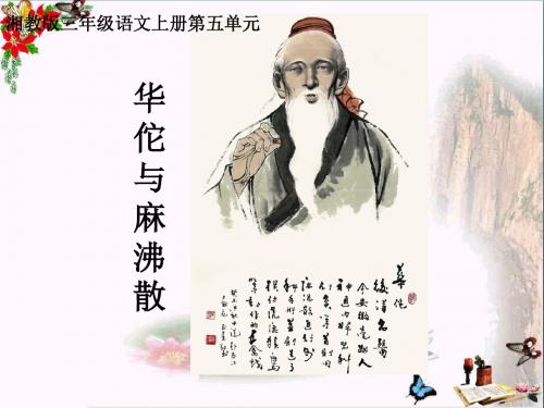 三年级语文上册第五单元华佗与麻沸散PPT课件2湘教版