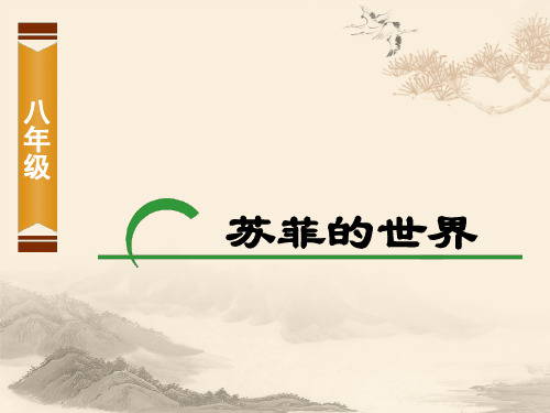 八年级名著导读-苏菲的世界