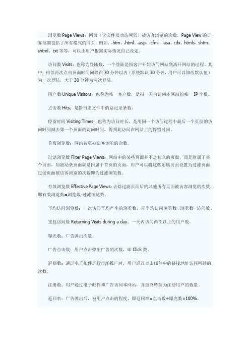 网站专业术语