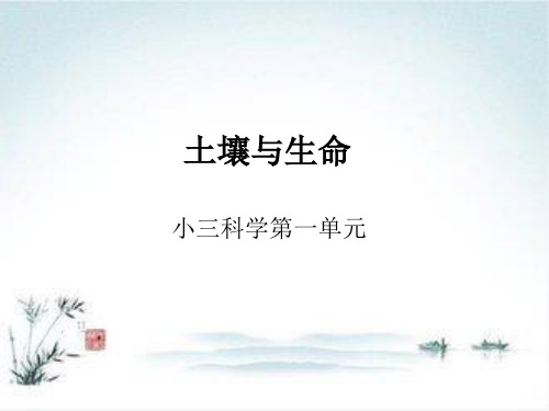 苏教版科学三下《土壤与生命》PPT课件