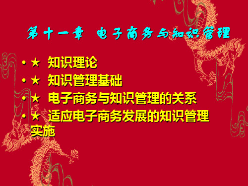 电子商务服务管理电子商务与知识管理