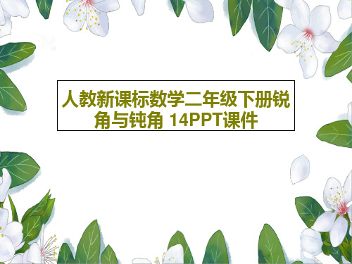 人教新课标数学二年级下册锐角与钝角 14PPT课件共16页文档