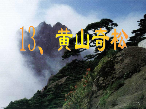 优质2021年语文黄山奇松课件小学苏教版三年级下册